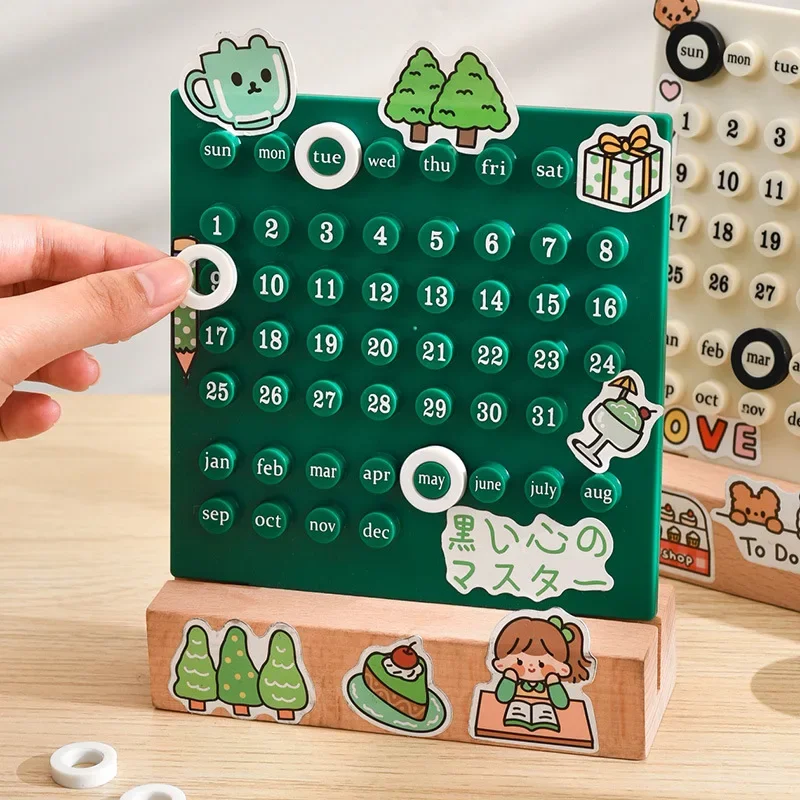 Perpetual Calendar Manual DIY Desktop Calendar Decoration Acrylic Countdown Reminder Board