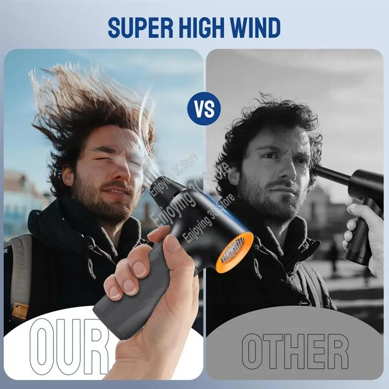 ABLL-圧縮エアダスター、ミニブロワーターボファン130000RPM - コードレスエアダスターブロワー、車のドライキーボードPCコンピュータ用