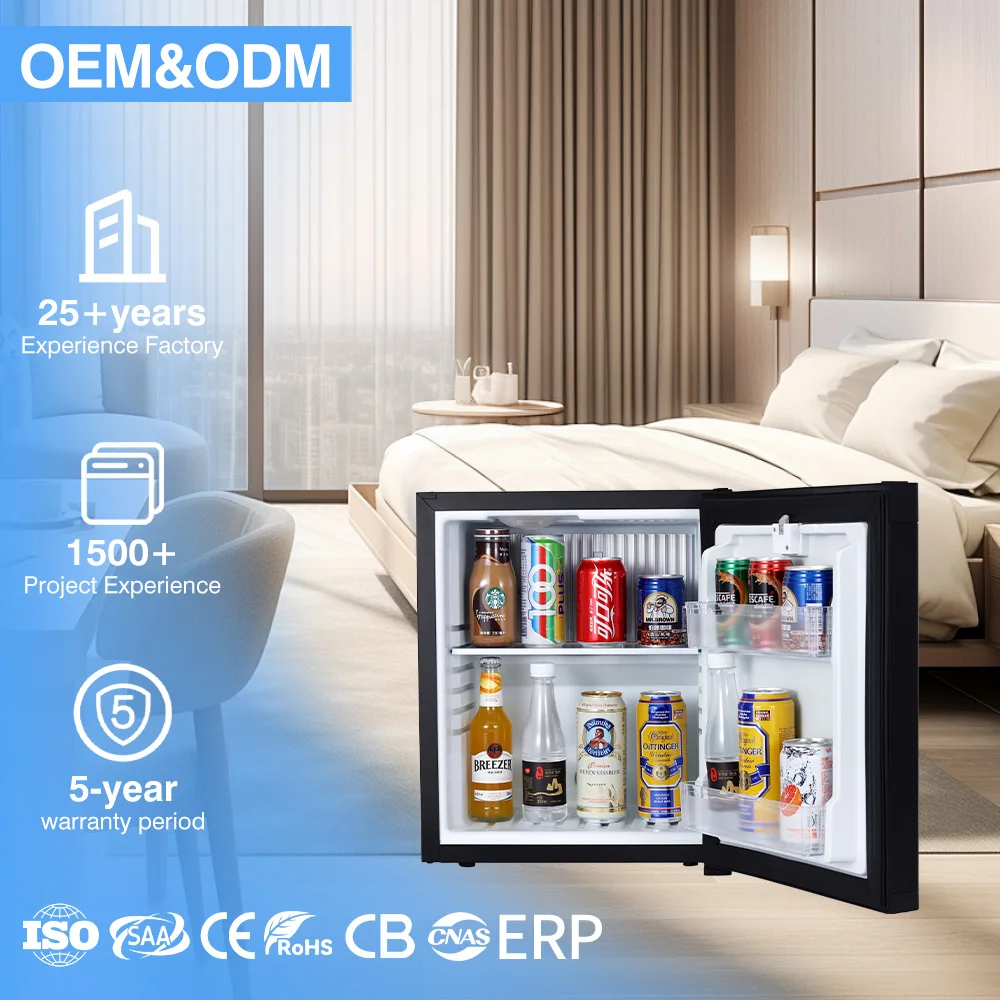 25L Frost-Free Stainless Steel Hotel Minibar Refrigerator with Auto-Defrost Low Noise & Energy Efficient