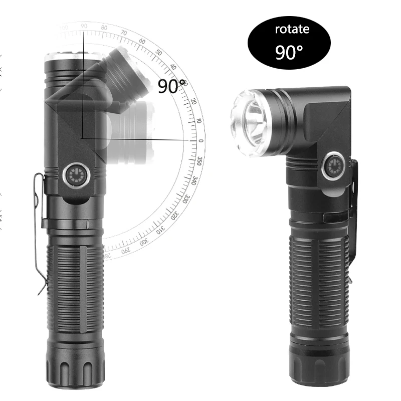 Bright Headlight LED Rechargeable Flashlight Adjustable Headlamp 2-in-1 Multifunctional Flashlight for Outdoor Fishing Camping