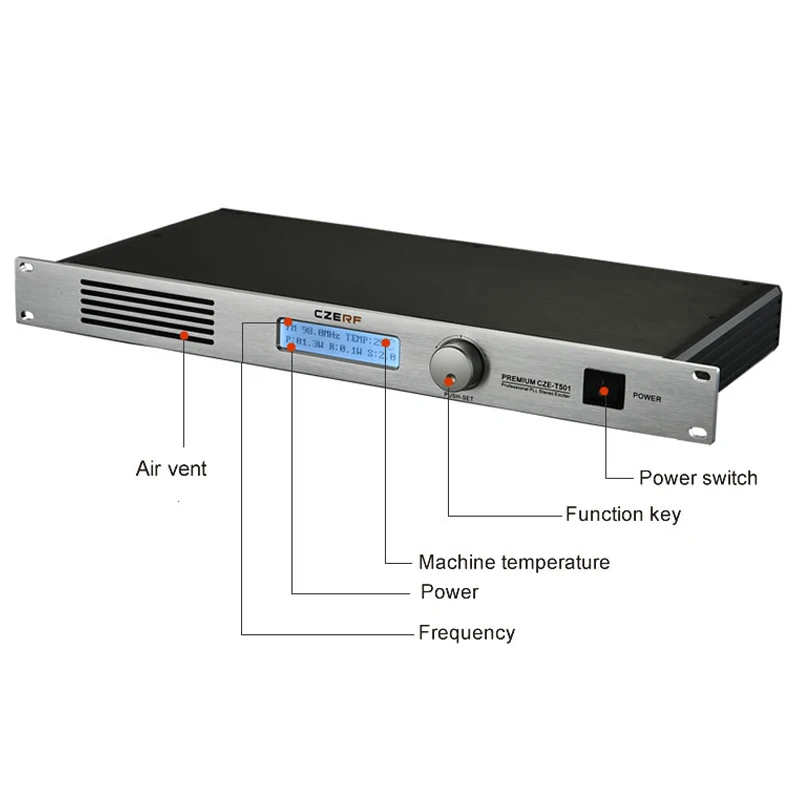 CZERF 50W CZE-T501 Transmissor FM 50W CZERF para Estação de Rádio Transmissor FM rádio