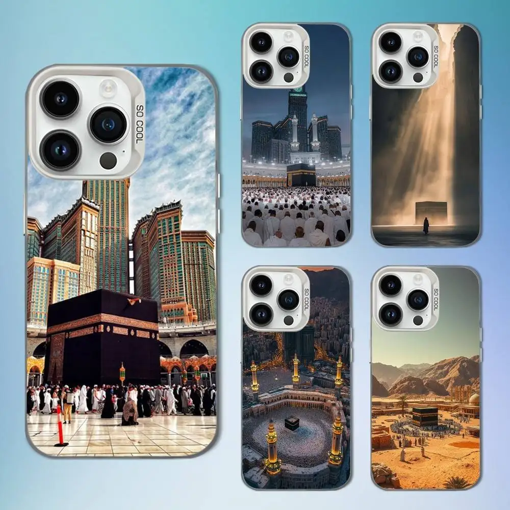 

Pilgrims IN Mecca Cover Phone Case For iPhone 16,15,14,13,12,11,Mini,Pro,SE,MAX White Matte Shockproof Cover