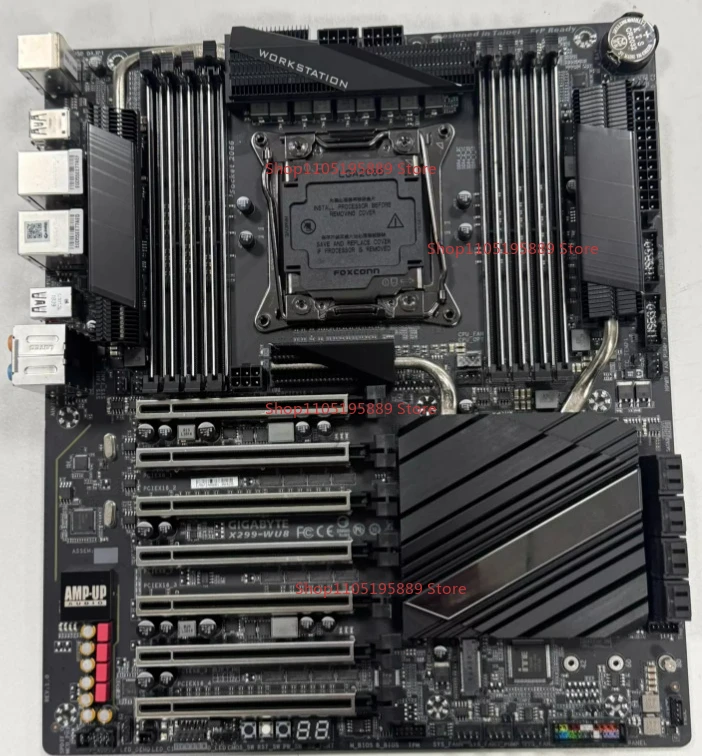 

Материнская плата для рабочей станции Gigabyte X299-WU8, форм-фактор E-ATX, супербольшая, проверена, в хорошем состоянии.