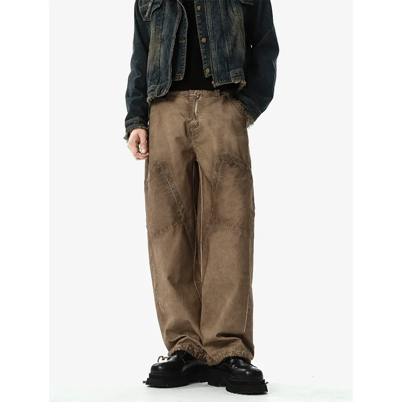 

Men's Pants Wasteland Style Wear Distressed Washed Casual Trousers