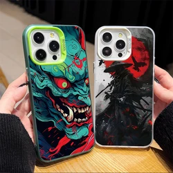 Japan Ghost Face Samurai Phone Case for Xiaomi Redmi Note 13 12 11 Pro Plus 4G 5G 12S 11S 10S 10 9 9S 8 12C 13C A3 Plating Cover