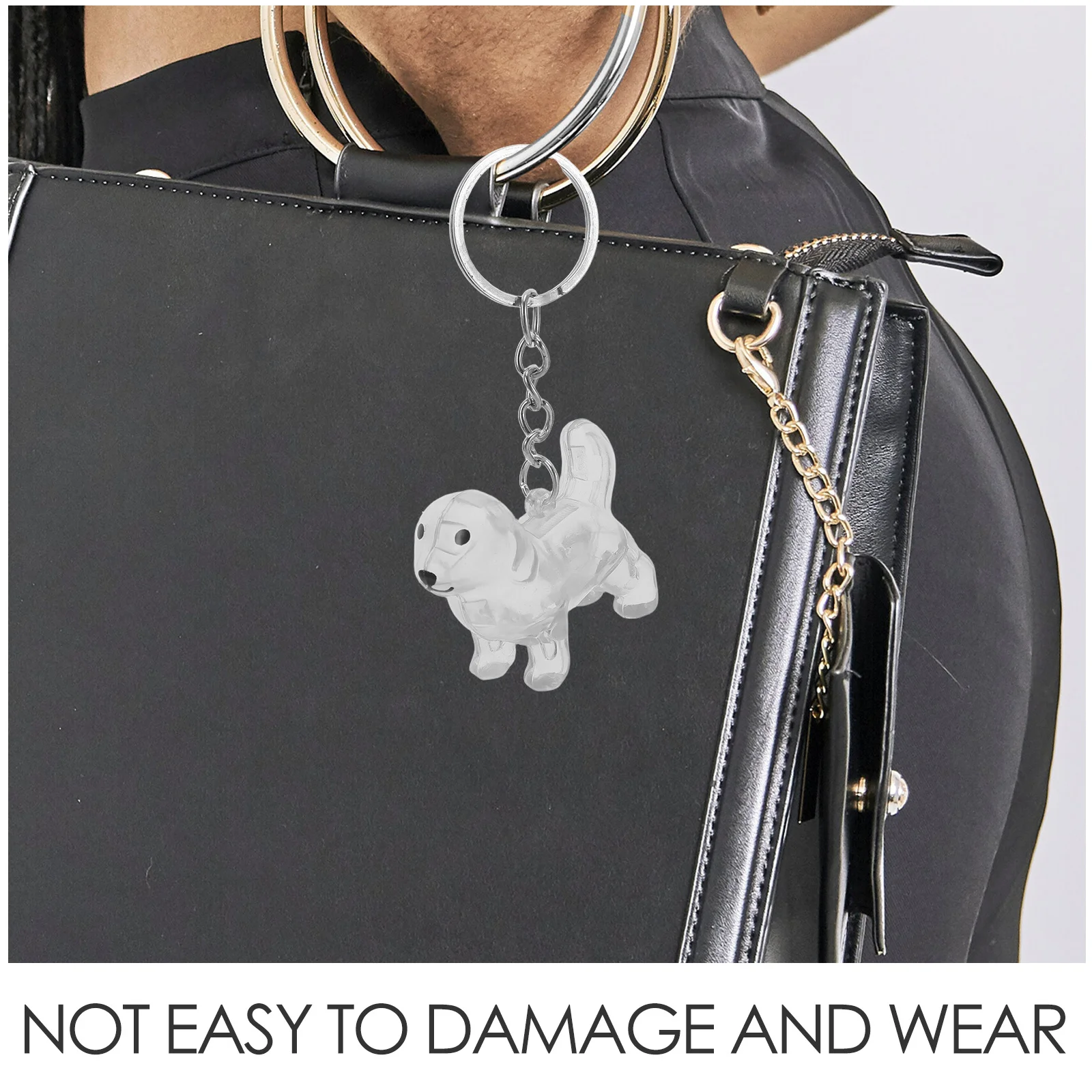 2 шт., брелок на память из собачьей шерсти, прозрачная коробка для хранения шерсти домашних животных, портативный органайзер для кошек, щенков, брелок для ключей для домашних животных