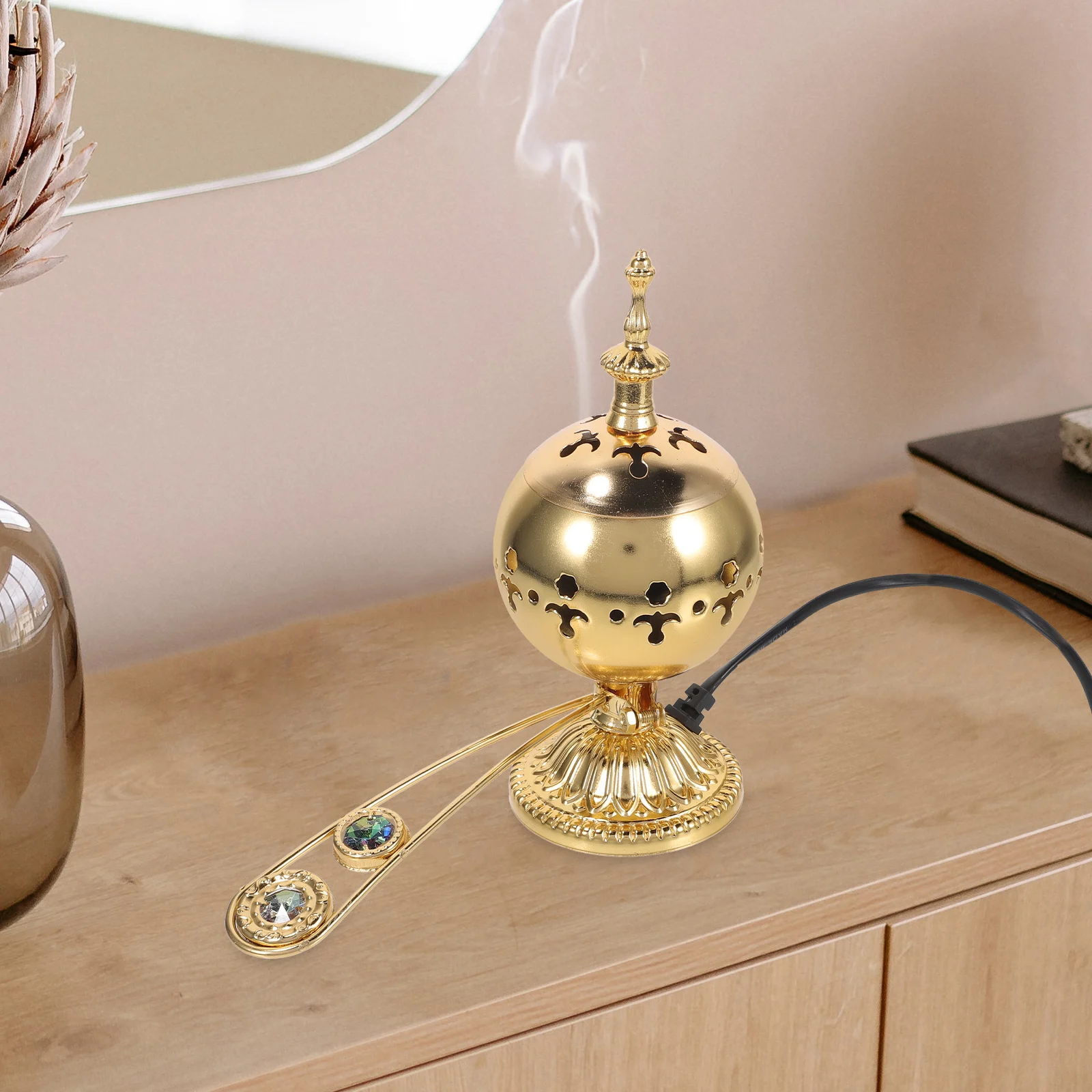 

Decorative Incense Burner Portable Aroma Burner For Home Office Desktop Censer Holder Plug In Eu Version