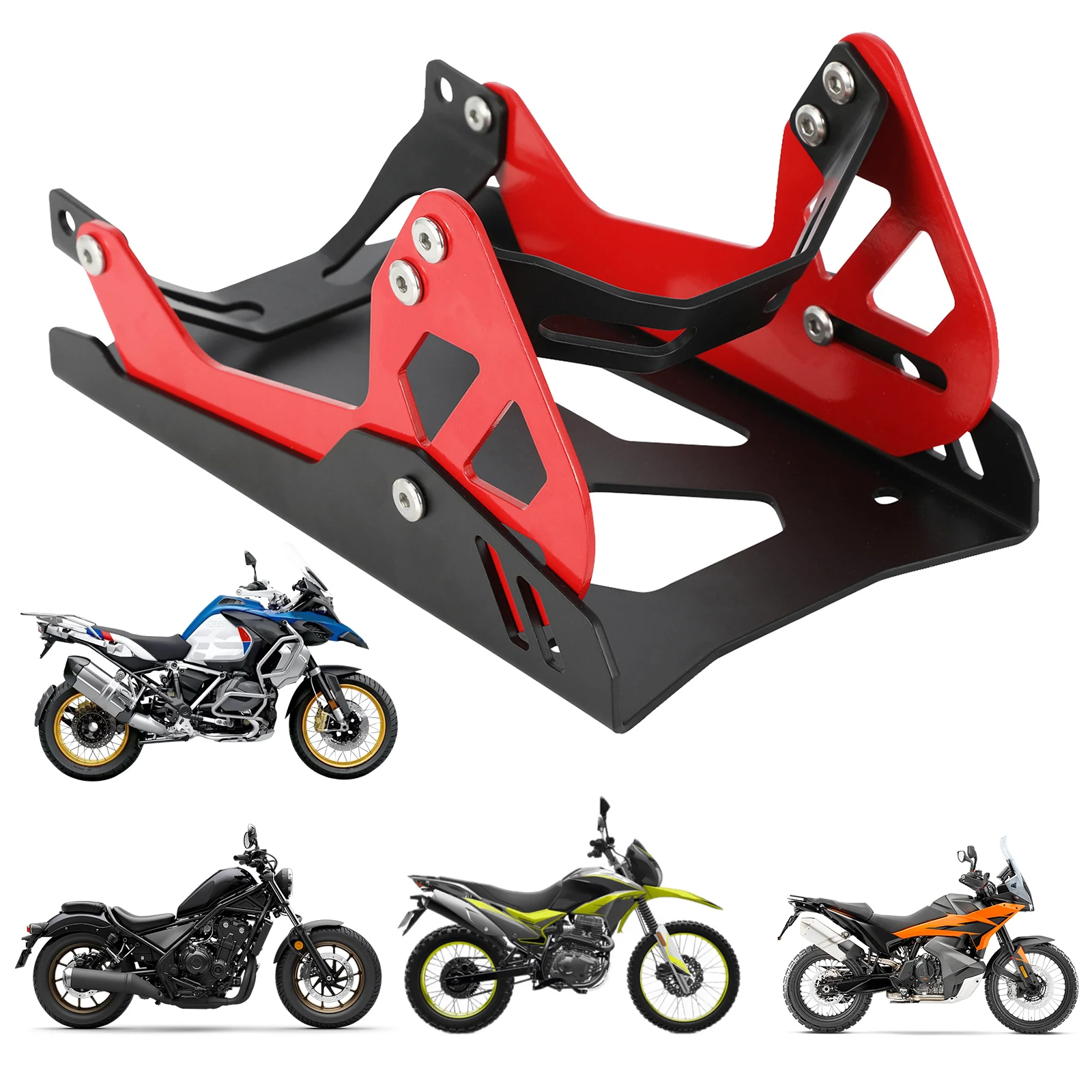 

Motorcycle Wheel Chock for 8-21in Wheel Motorcycle Front Wheel Stand 1800 Lbs Capacity for Trailer Cruiser Sports Dirt Bikes