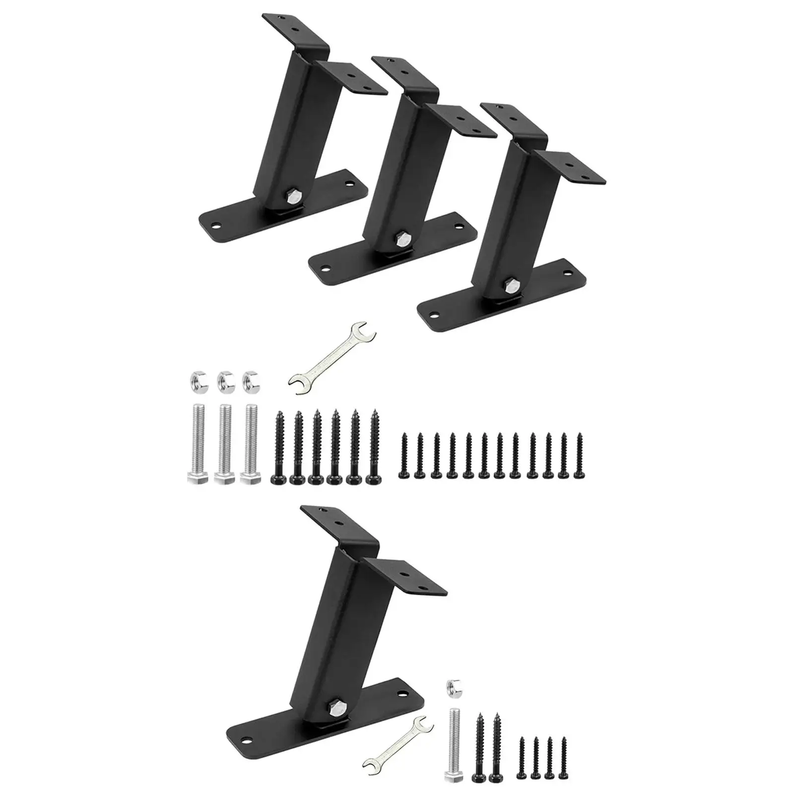 Roof Riser Brackets Kit Black Adjustable Angle Stainless Steel Sturdy Roof Riser Beam Bracket Roof Mount Brackets for Gazebos