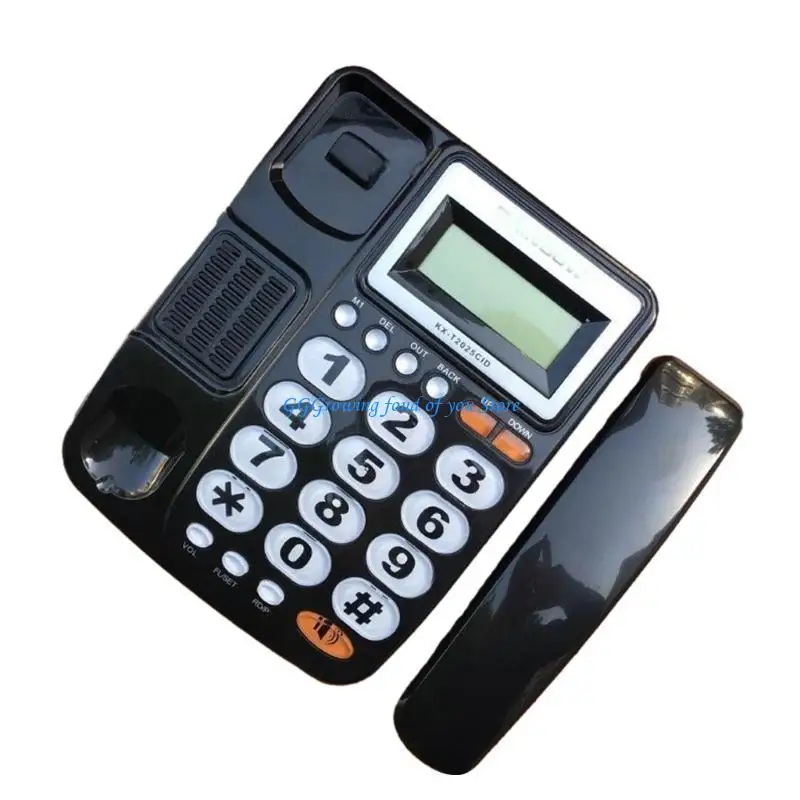 H9EB Desktop Phone KX-T2025 Caller Display Landline Noise Cancellation Large LCD Corded Telephone for Home Hotel Office