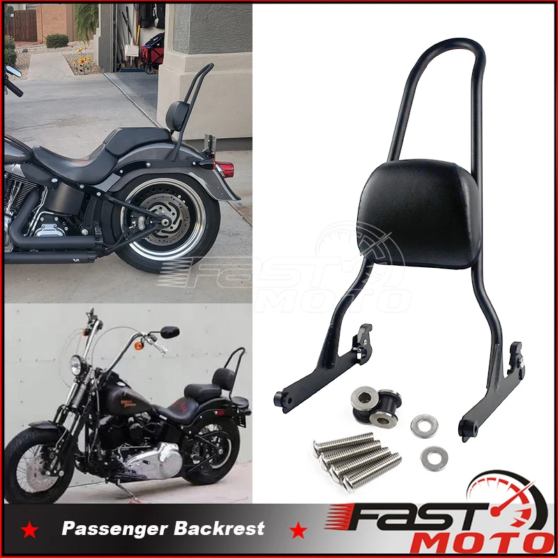 Odpinane oparcie dla pasażera Sissy Bar dla miękka końcówka Harley Springer niestandardowe skrzyżowane kości Fat Boy nocnego pociągu