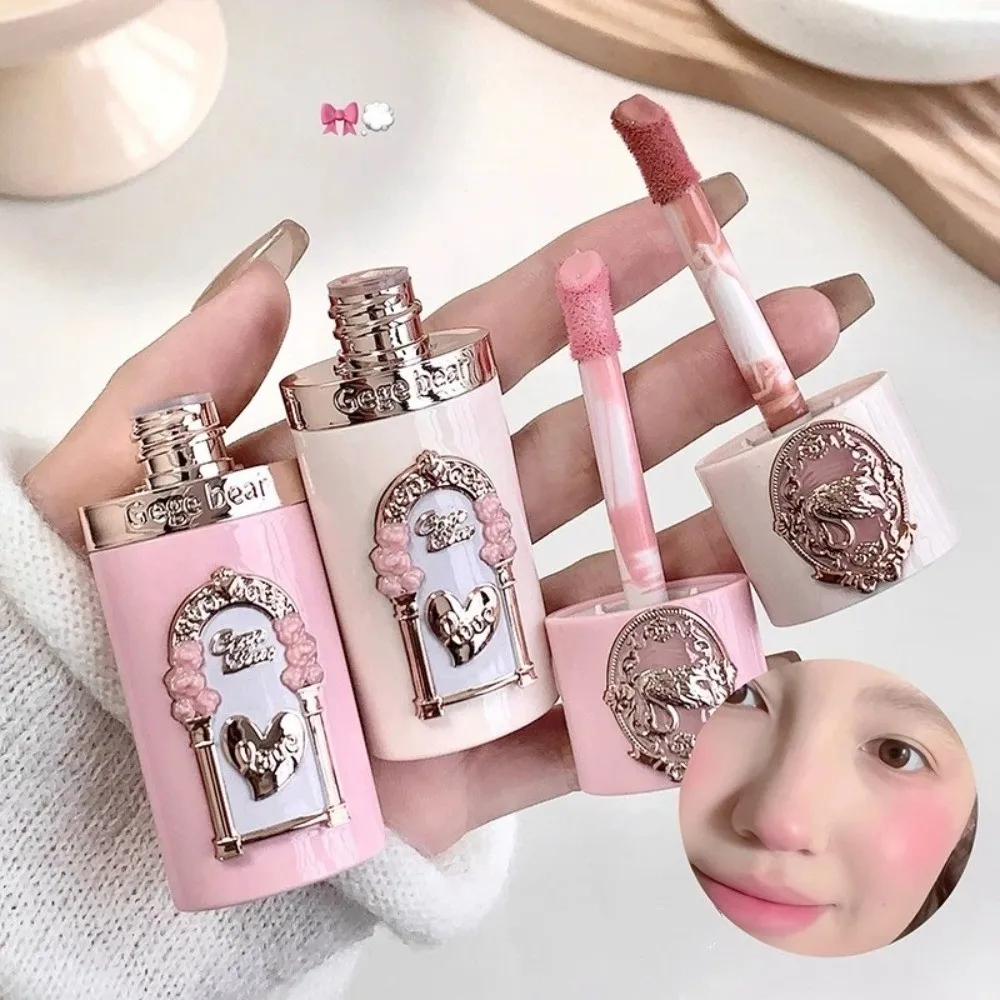 Rubor Líquido Rosa Pop de Maquillaje, Rubor de Larga Duración, Ligero, Tono Albaricoque, Ilumina el Rostro, Rubor Líquido Mate de Terciopelo para Contorno