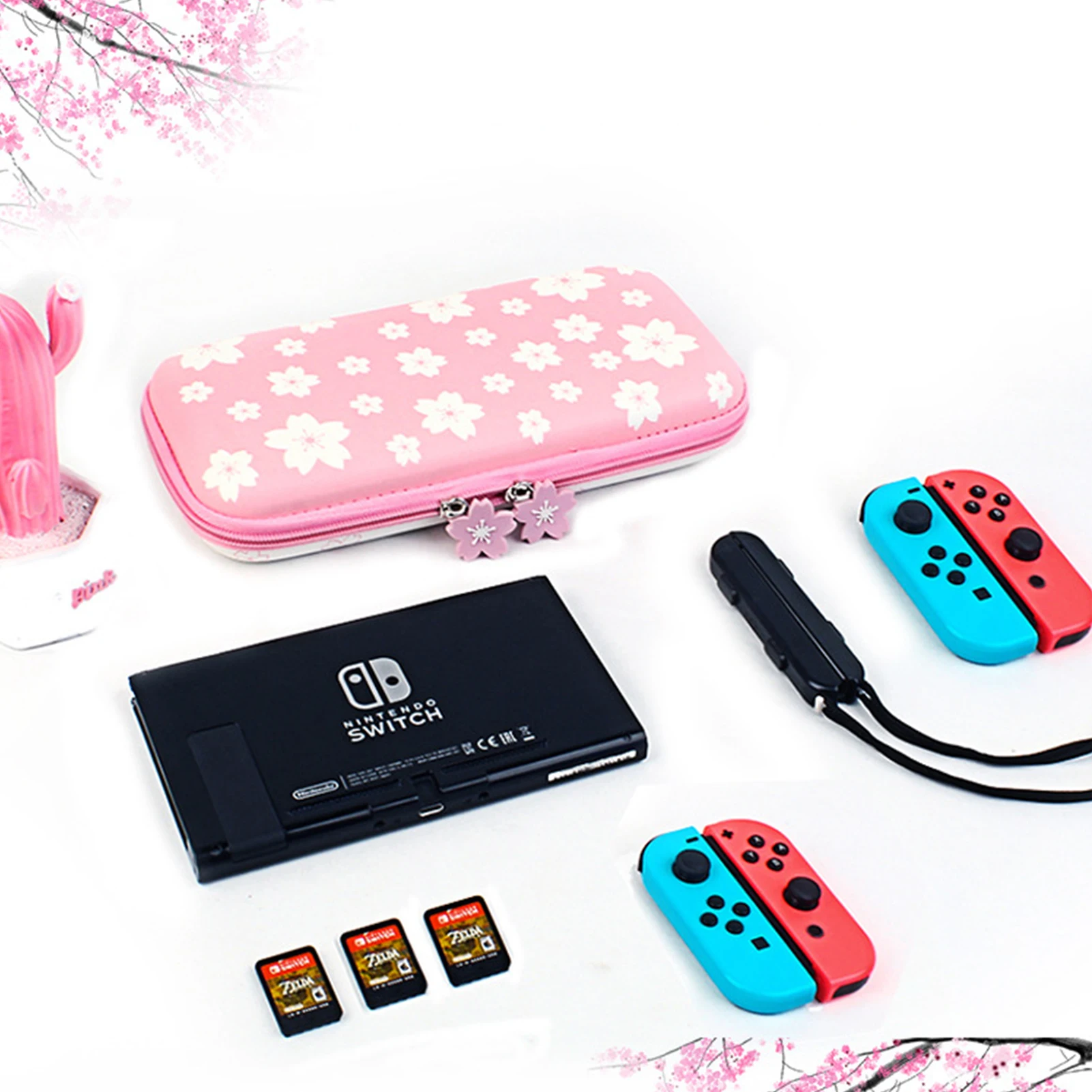 

Portable Storage Carry Bag For Nintendo Switch Hard Shell EVA Box Case For Switch Game Console Cherry Blossom NS Game Bag