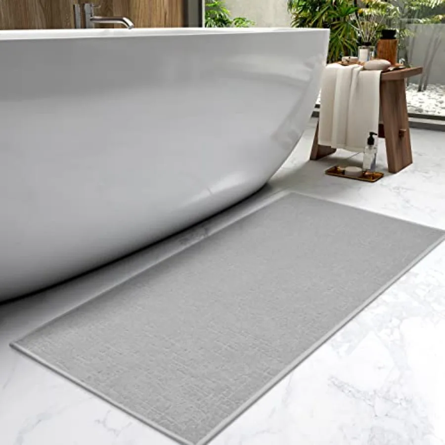

Bath Mat-Absorbent Quick Dry Bathroom Floor Mats-Washable Rubber Backing Bath Mats for Bathroom Rugs Fit Under Door-Bath Rug fo
