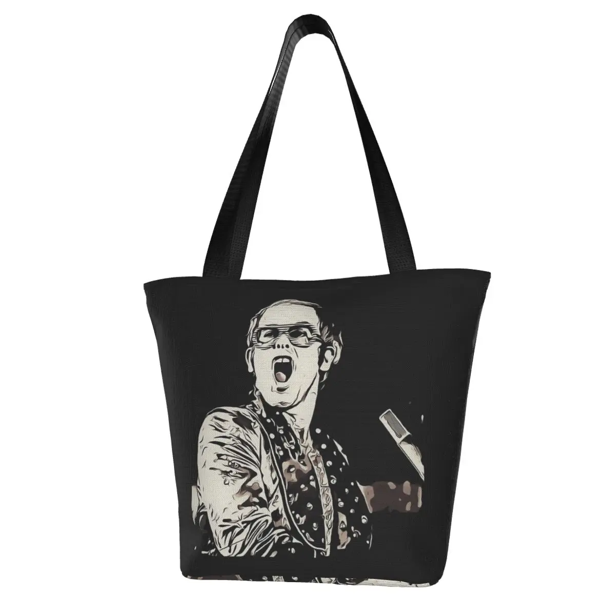 Elton John Galaxy Shopping Bag singer happy youtube cool Fashion Funny Handbag Polyester Business Female Bags