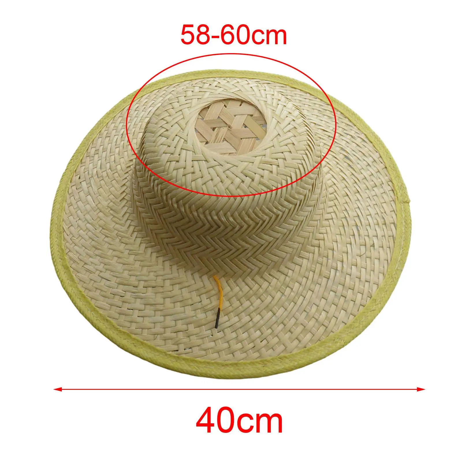 Bamboo Braided Hat Crafting Handicraft Wall Decoration Sun Hat Chinese Farmer Hat for Beach Summer Outdoor Farming Men Women