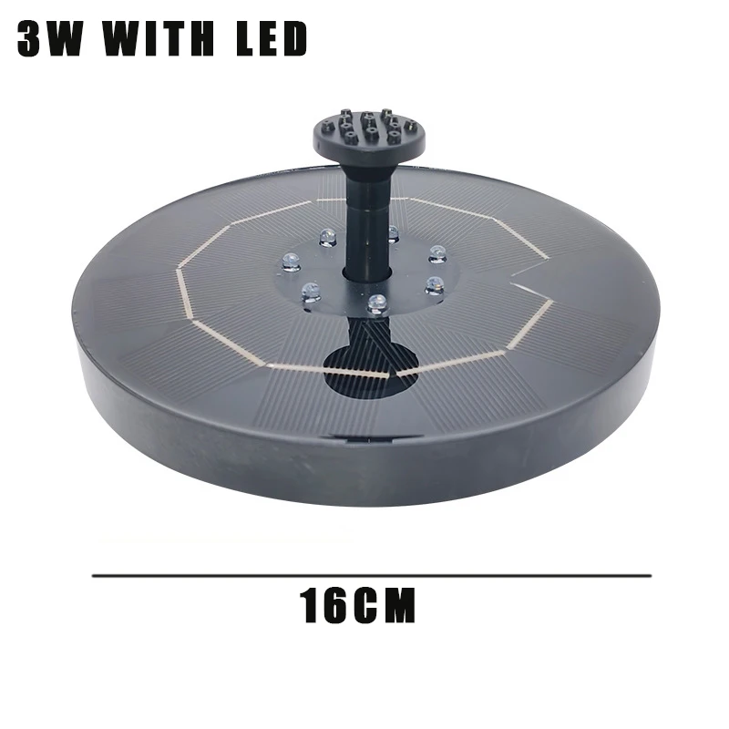 Solar Fountain for Bird Bath Water Pump with Colorful Lights Independent Portable For Garden Pond Swimming Pool  Aquarium view 5