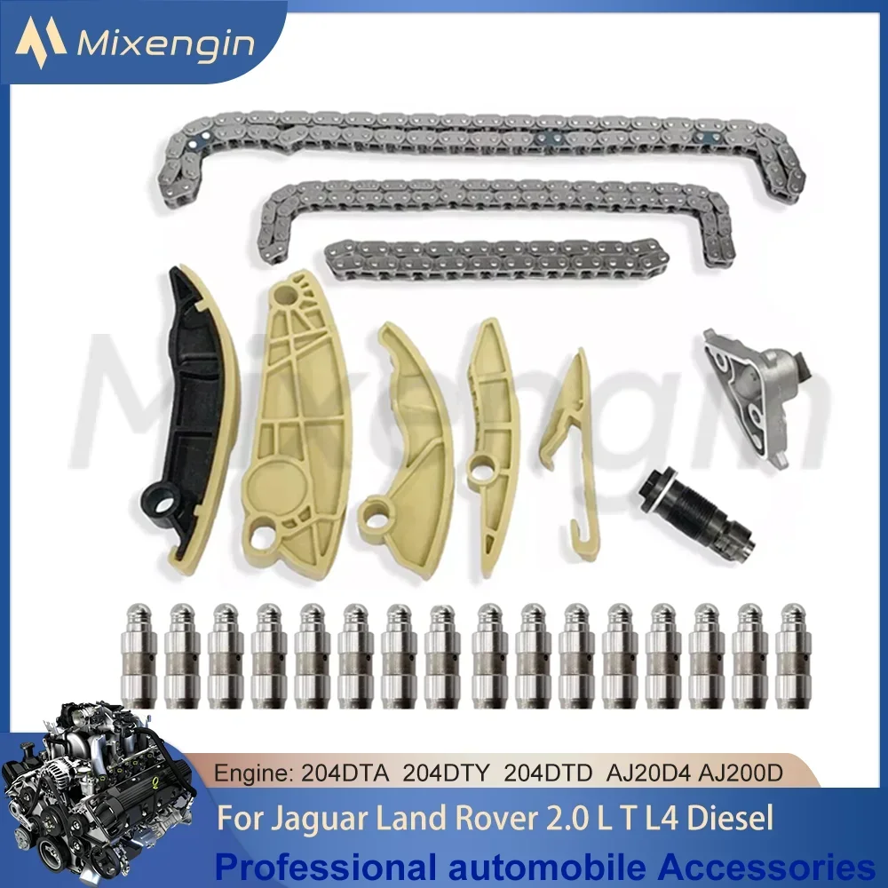 

Engine Parts Timing Chain Kit With Valve Lifter For 2015- 2.0 L T L4 Diesel Jaguar Land Rover 204DTA 204DTY 204DTD AJ20D4 AJ200D