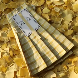 Yellow Plaid Skirt Y2k Harajuku Korean Style Fashion Falda Corta Mujer Fall Clothes 2024 Women High Waist Mini Short Skirts