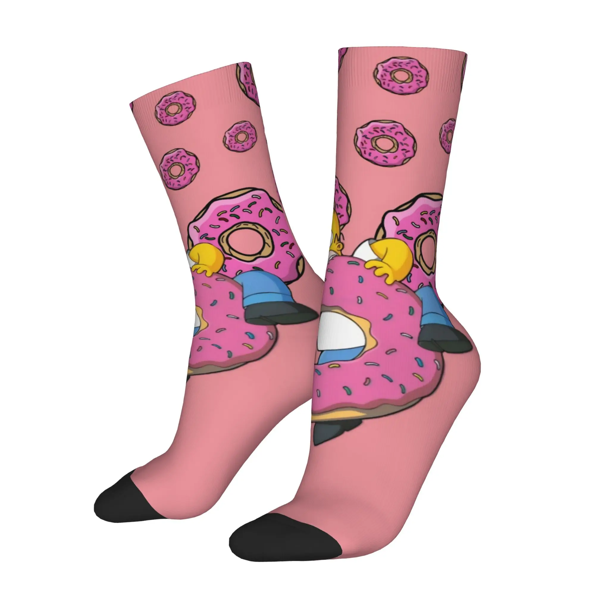 Autumn Winter Colorful Unisex Cartoon S-Simpsons Socks  Breathable Soccer Socks