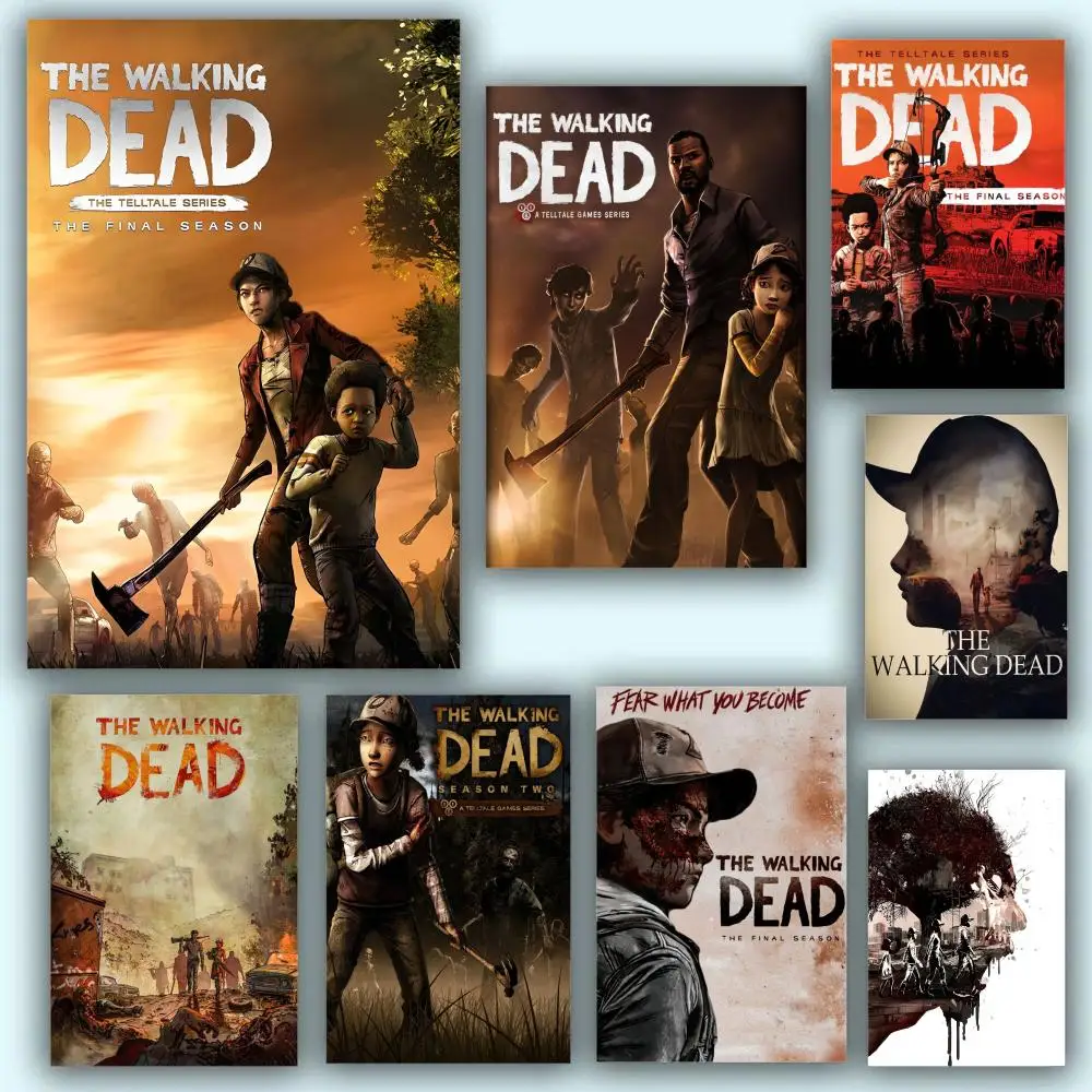 Poster HD Anime Hot Theme Sänger/OST/Film-Wasserdicht Selbstklebende Heimdekoration Das W-Walking D-Dead-Spiel