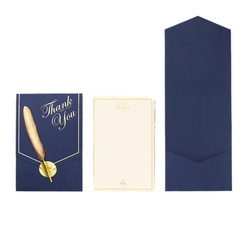 10PCS Thanksgiving High-end Simple Greeting Card Premium Sense Creative Business Meeting Birthday Greeting Card Invitation