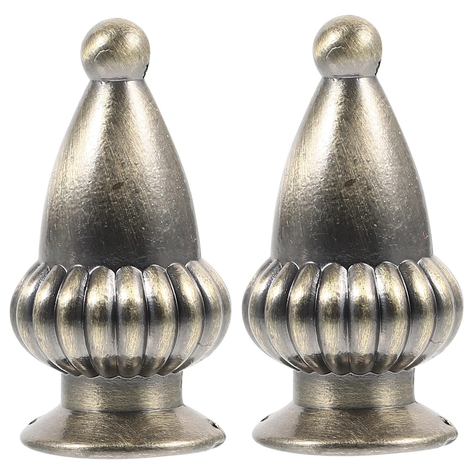 

2pcs Metal Decoration Parts Lamp Finial Caps Tapped Smooth Polished Chic Light Knob Decor Alloy Lampshade Topper Harp Lamp