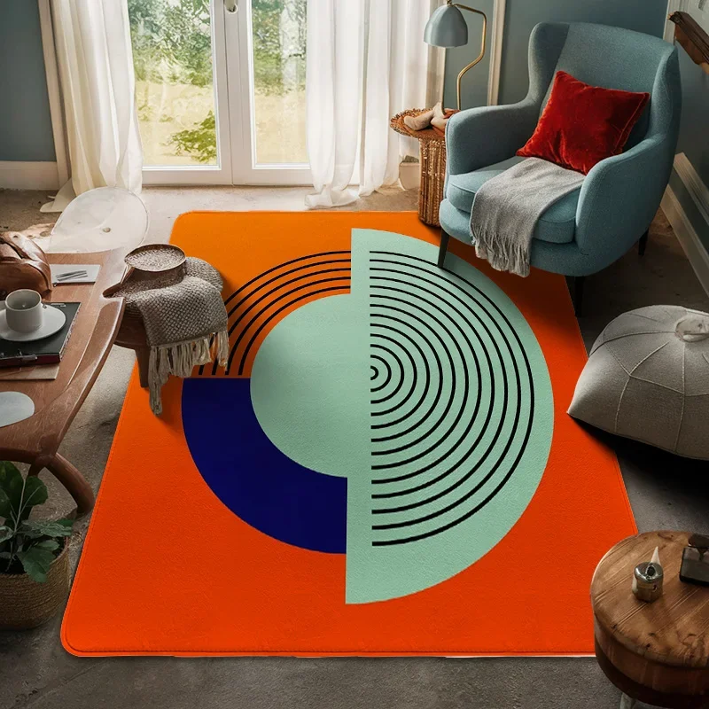 2025 New Nordic Ins Style Abstract Geometric Door Mat Non-Slip Floor Mat Living Room Bathroom Large Floor Mat Home Decoration