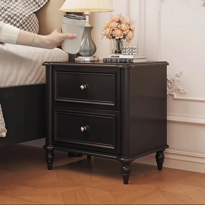 

Luxury Storage Nightstand European Vintage Aesthetic Trendy Nightstand Beauty Nordic Mesitas De Noche Bedroom Furniture