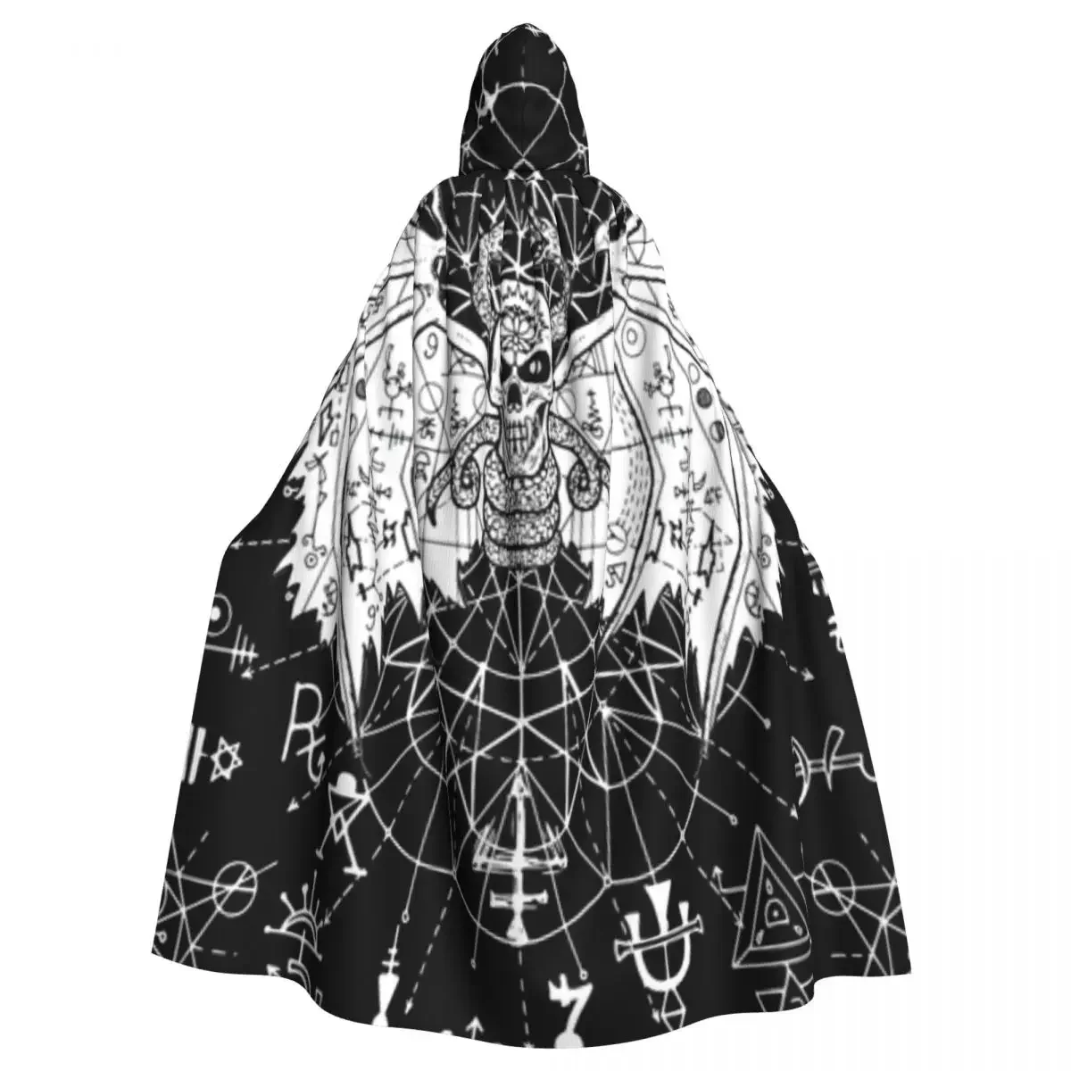 Hooded  Unisex  with Hood Mystic Demon Geometric Vampire Witch Cape Cosplay Costume