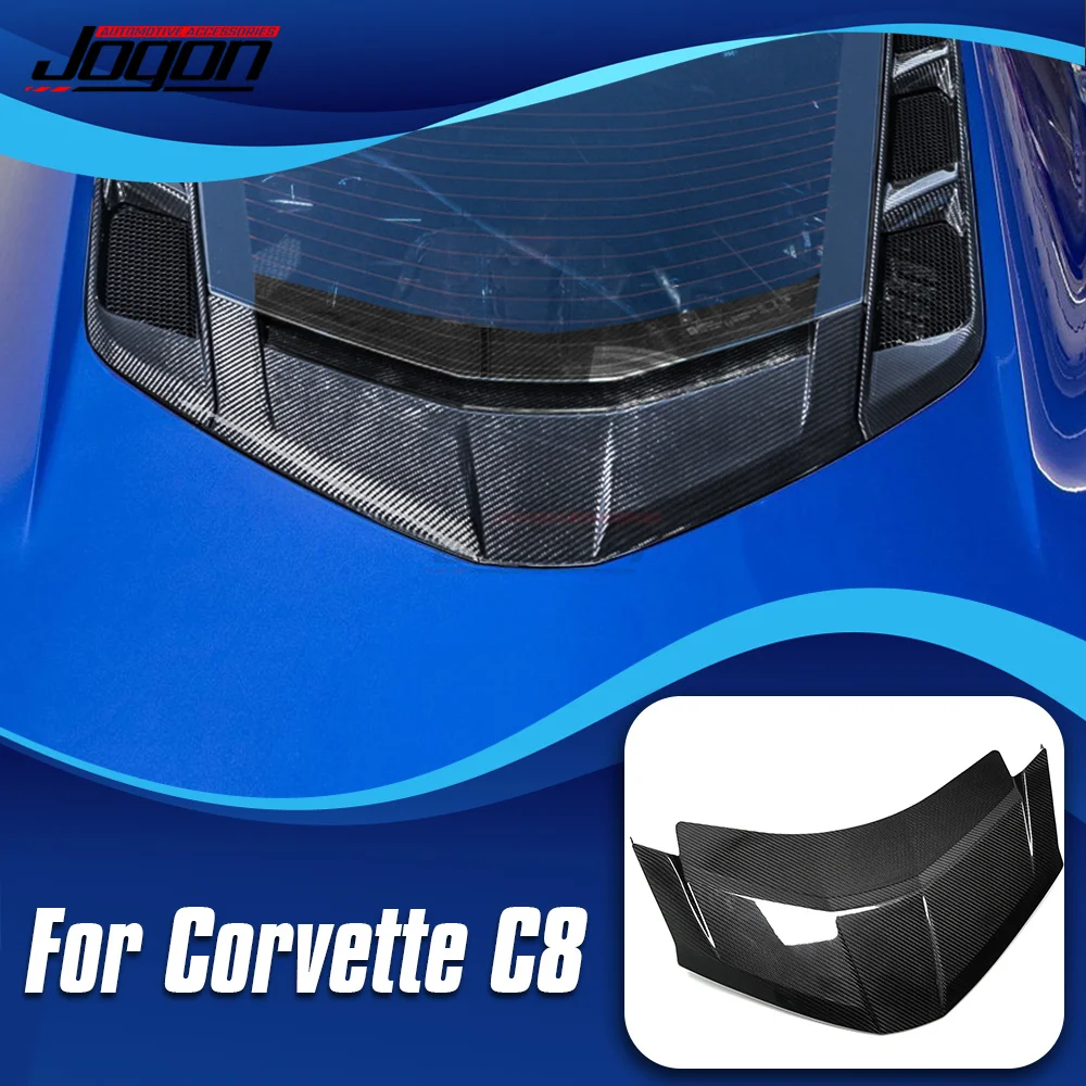 

For Corvette C8 Stingray Coupe Z51 Z06 2020-2023 Car Exterior Rear Glass Cover Panel Trim Accessories Real Carbon Fiber