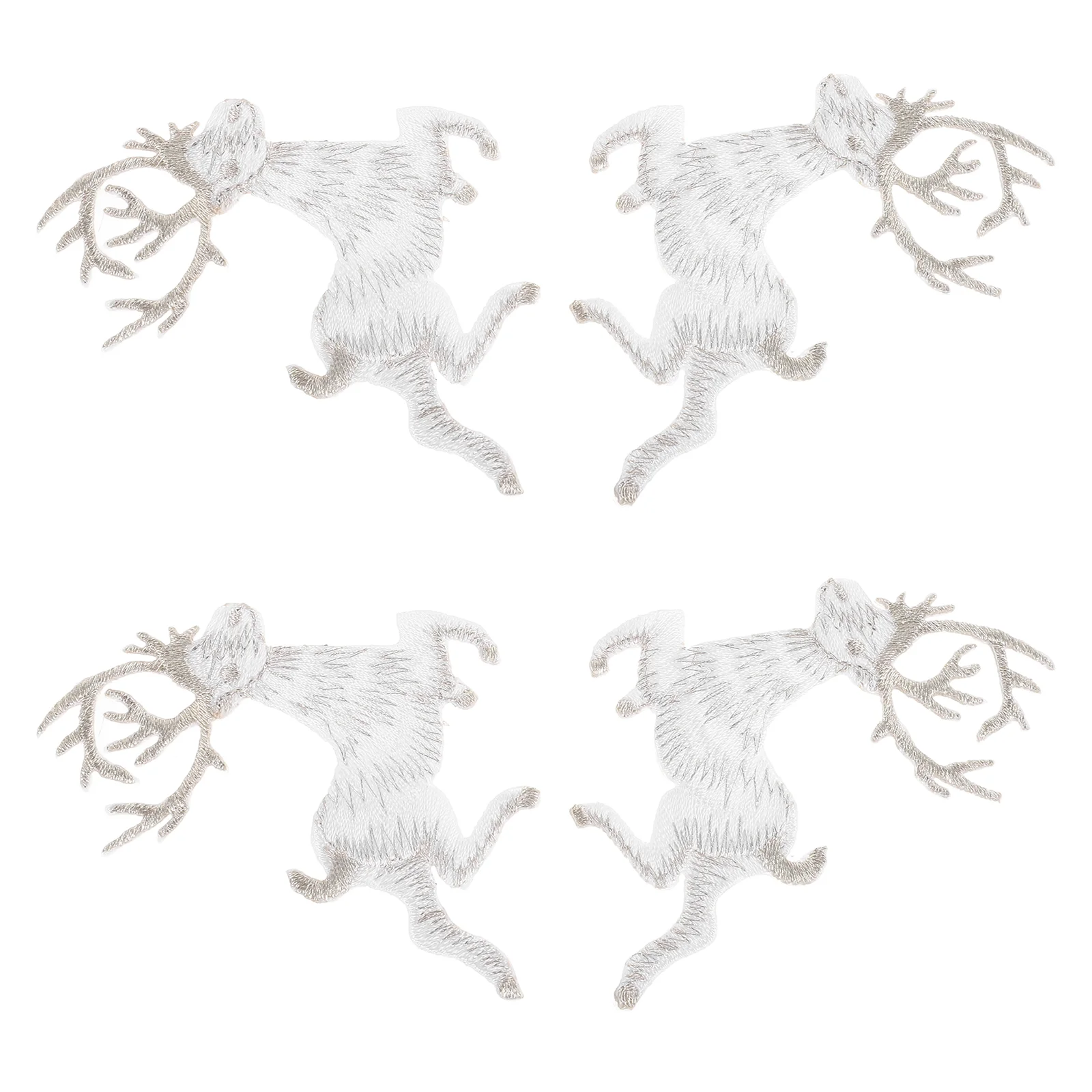 

4 Pcs Embroidered Deer Cloth Stickers Clothing Labels Patching Embroidery DIY Child