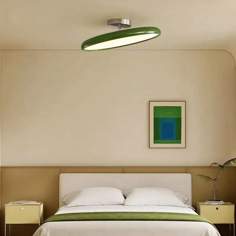 Silent Wind Bedroom Ceiling Light Adjustable Study Circular Light Retro Bedroom Main Light Nordic Personalized Children's Room