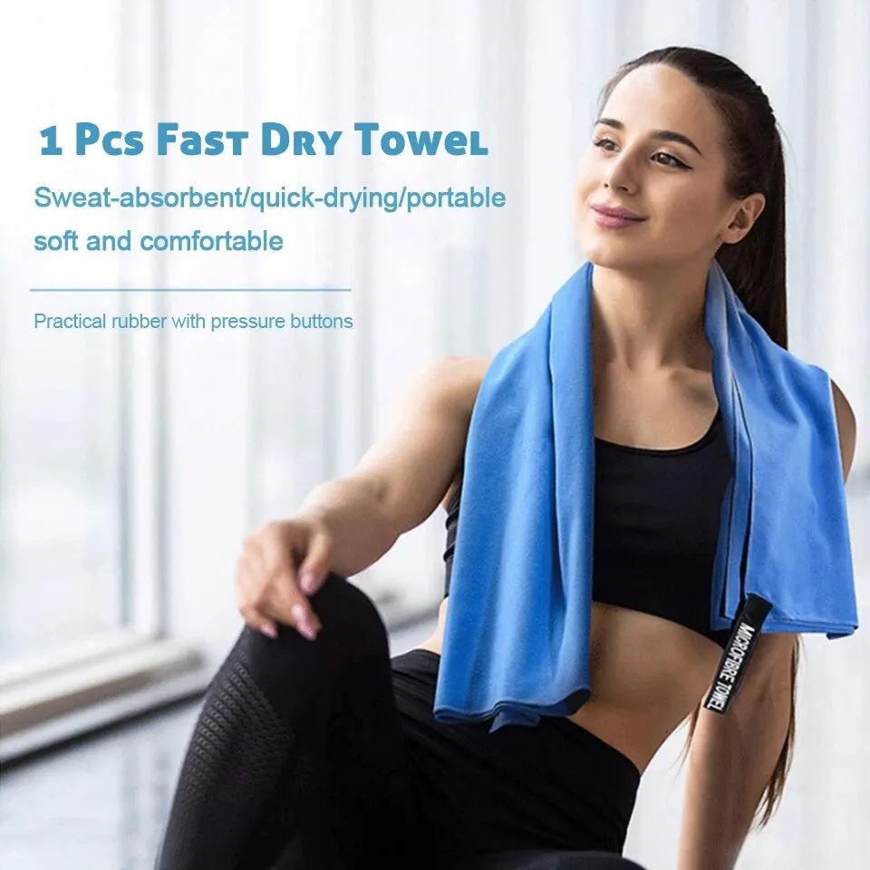 Fast Dry Sport Towel Multifunctional Travel Swimming Yoga Ultra Soft Lightweight Super Absorbent Microfiber Material for Gym