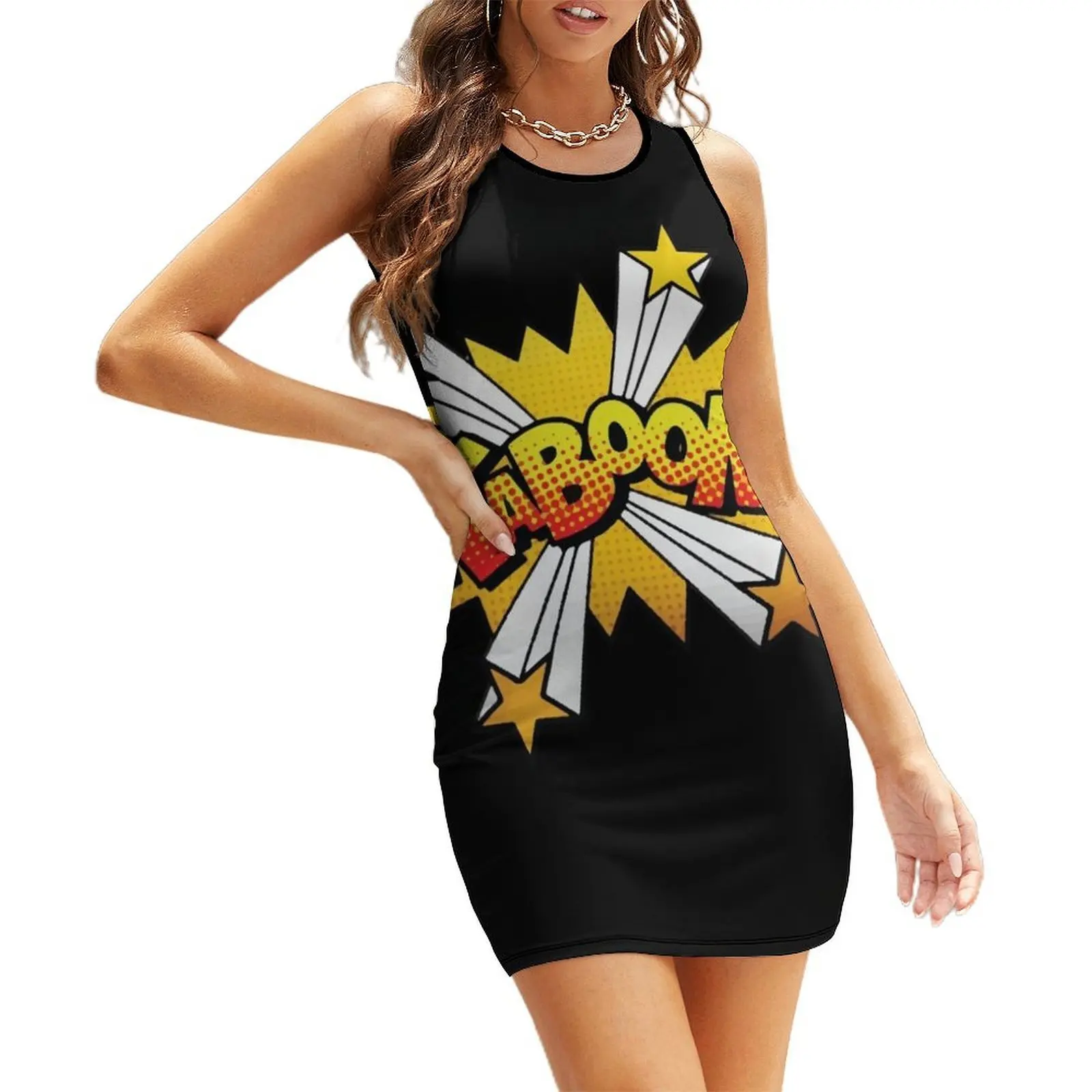 

KABOOM! Sleeveless Sundress birthday dress summer clothes Clothing female luxury women's party dress evening prom