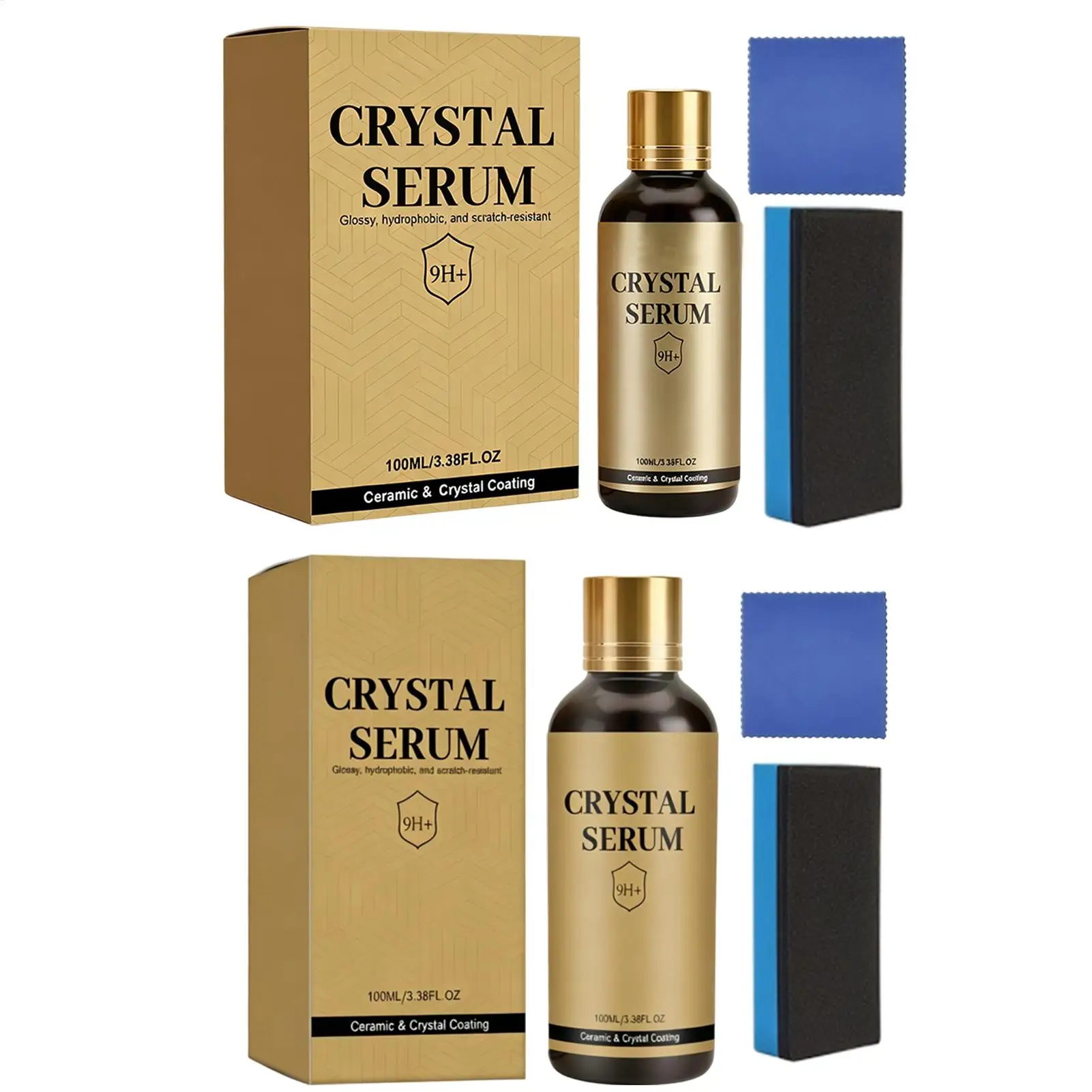 Revestimiento Cerámico para Autos 100ml 9H, Sellador Nano Hidrofóbico, Protección Duradera, Alto Brillo, Resistente a Arañazos, para Autos y Camionetas