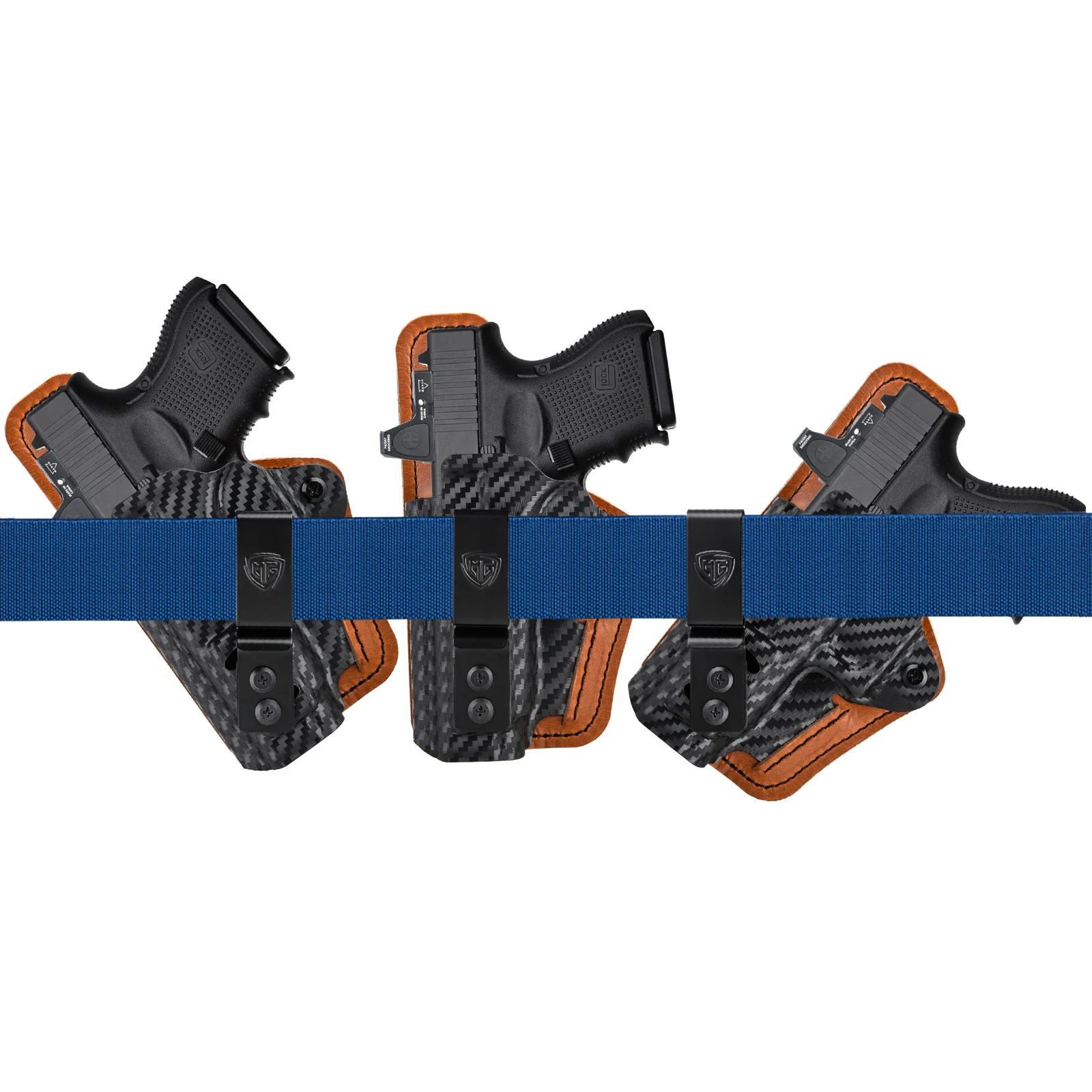G26 Holster mit Komfortpolster IWB Kydex Leder Hybrid-Holster für Glock 26 27 33 Innenliegendes Holster für verdecktes Tragen – Detail 2