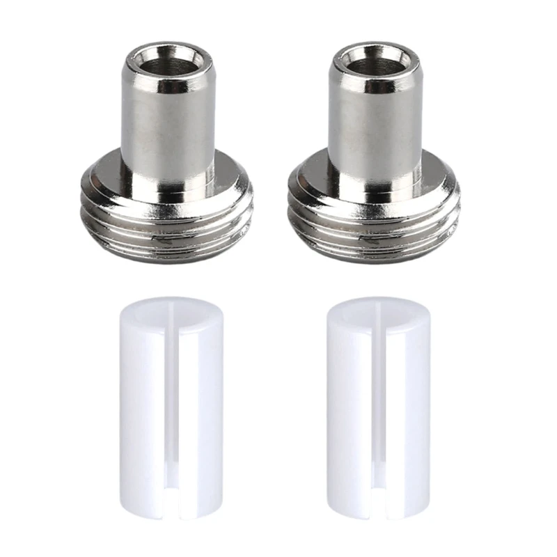 2 stuks vervangende onderdelen keramische buishulzen en 2 stuks metalen kopconnectoradapters voor glasvezel Visual Fault Locator