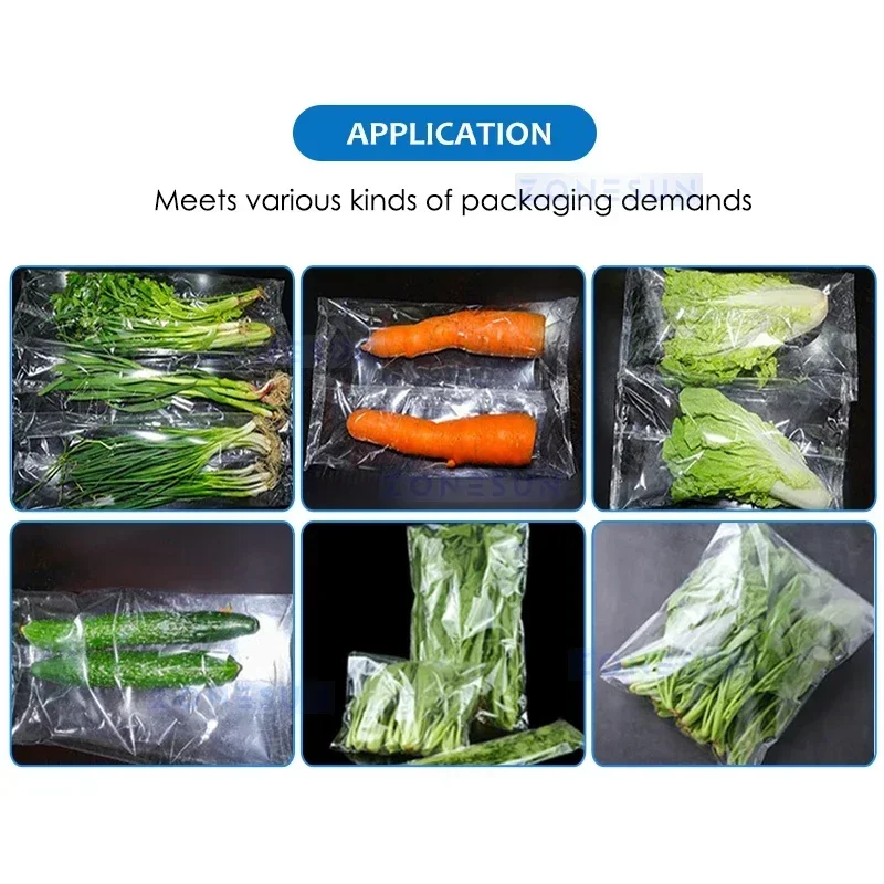 ZONESUN ZS-HY680 آلة تغليف التدفق الأفقي الأوتوماتيكية لخط التعبئة والتغليف والحفاظ على المواد الغذائية الطازجة