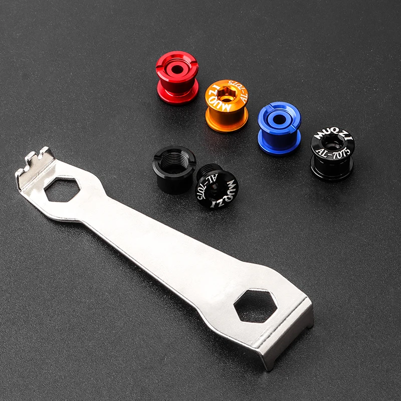 MUQZI Bike Chainring Screws Monoplate Double Plate CNC Chainwheel Bolt For MTB Road Fixed Gear Cycling Crankset Parts