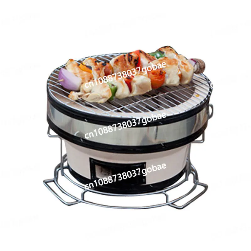 

Charcoal Ceramic Grill Round Outdoor Portable Grill