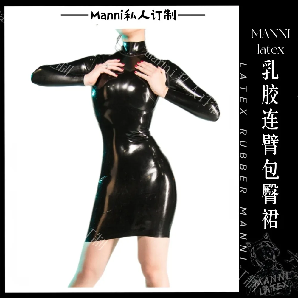 Butt Hugging Skirt Dead Storage Water Latex Jacket Customized Tight Fitting Outfit Sexy Pseudo Girl Sleeveless Short Skirt
