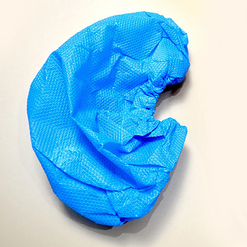 

100Pcs Disposable Waterproof Shoe Covers Non-Slip Plastic Boot Covers for Indoor Outdoor Use Blue Small 5-10 Years