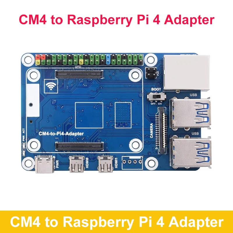 

CM4 To Raspberry Pi 4 Adapter Based on Compute Module 4 With GPIO USB 3.0 Ethernet Port Alternative Solution for Raspberry Pi 4B