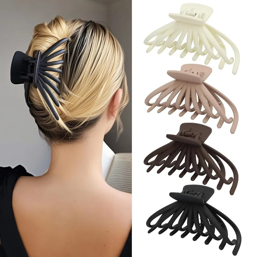 Pinzas para el cabello mate extragrandes para cabello grueso, paquete de 4,75, accesorios para el cabello para mujeres y niñas, ideales para acordes y todos los días