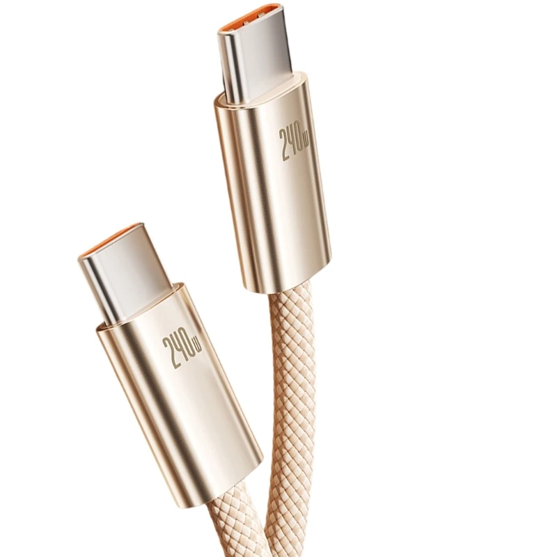 كابل الشاحن السريع من نوع C Cable 240W توصيل الطاقة السريع نقل بيانات المزامنة السريعة