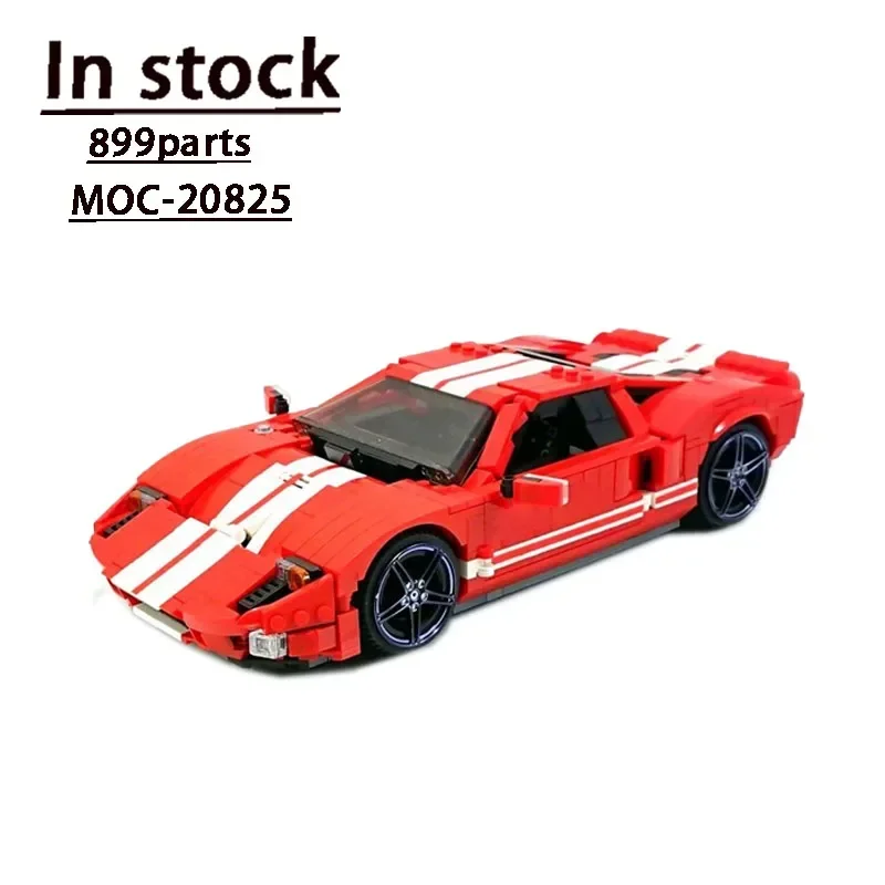 MOC-20825 Red Classic Super GT Sports Car Assembly Splicing Building Block Model 899 Building Block Parts Kids Birthday Toy Gift