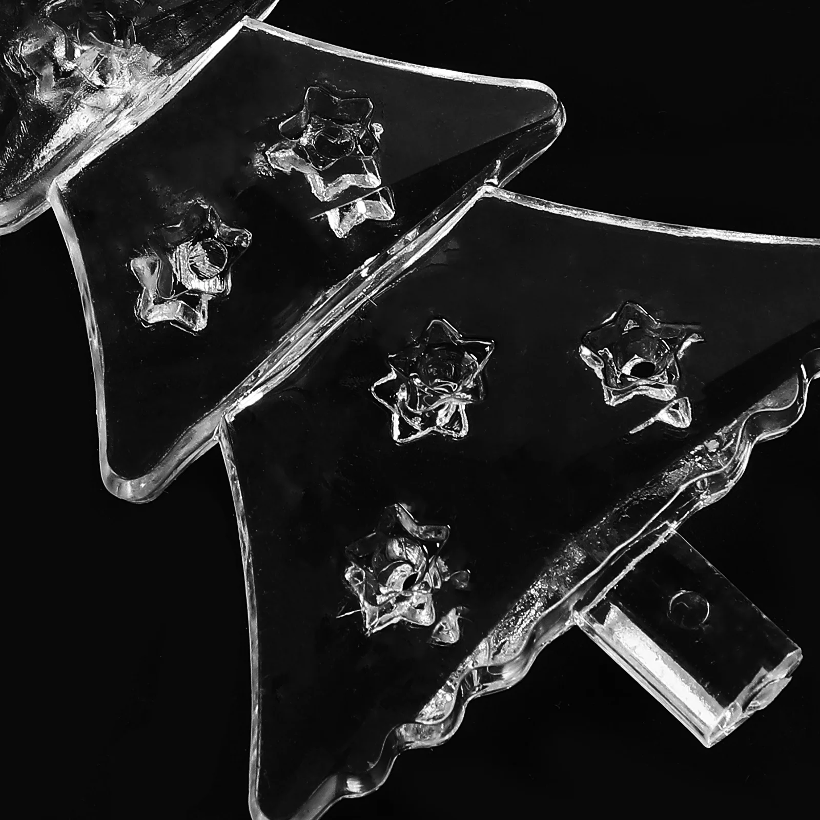 

2Pcs Christmas Tree Snowflake Ornament Xmas Hanging Decoration Small Acrylic Pendant Holiday Party Decor Xmas Tree Ornament