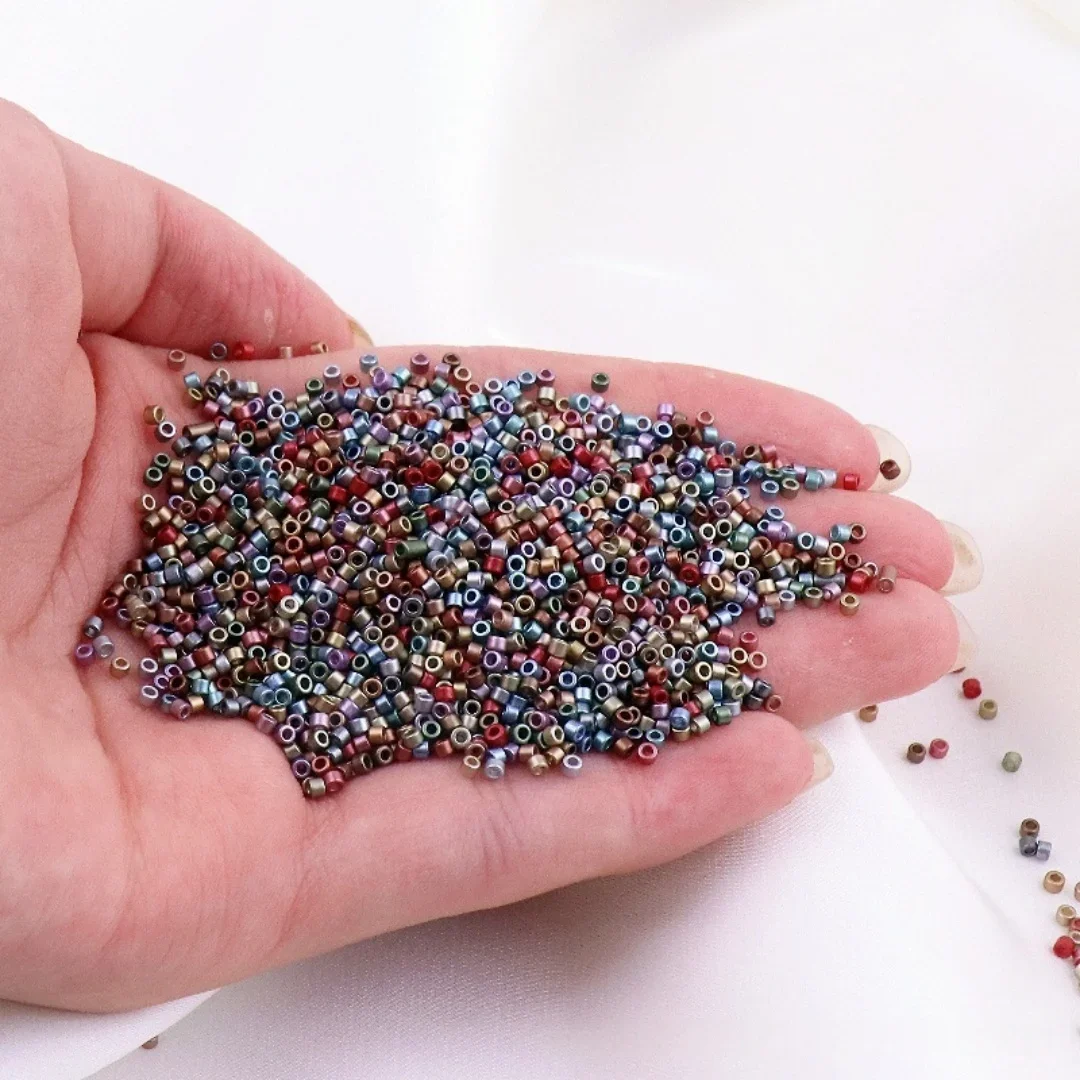 1000 Pcs 1.6mm Non Fading Matte Metal Color, Antique Beads, Glass Beads, High-End DIY Bracelets, Necklaces, Jewelry Accessories