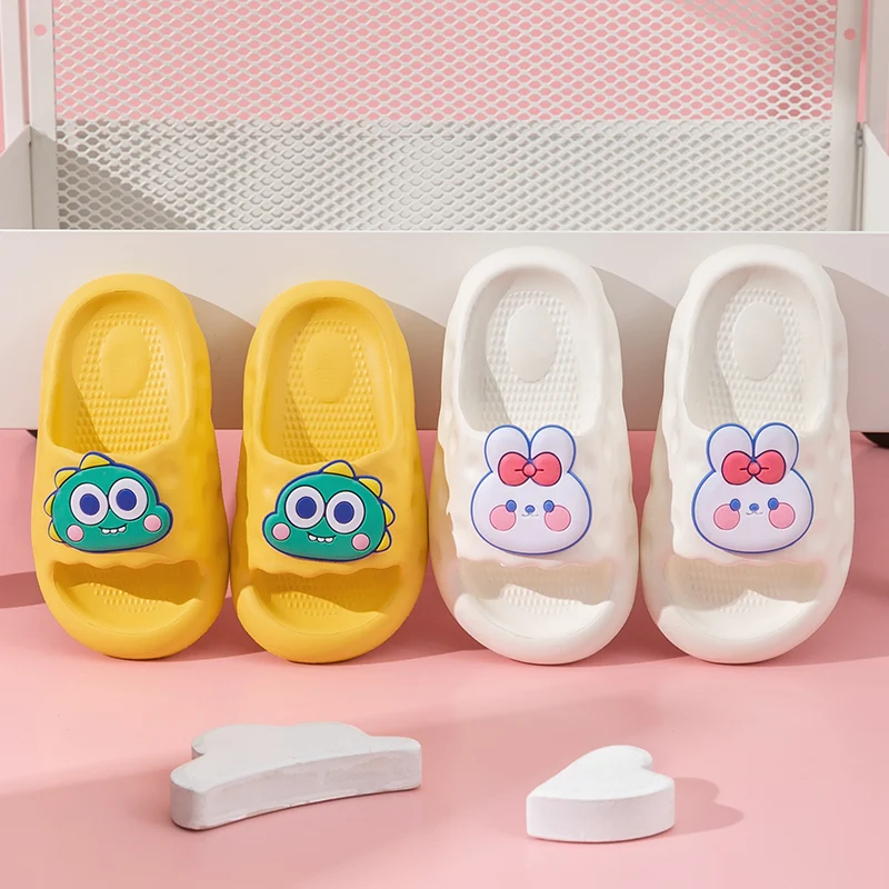 JJ-E5 Lovely Girls Shoes Cartoon Slip On Sandals Casual EVA Light-Weight Indoor Kids Slippers